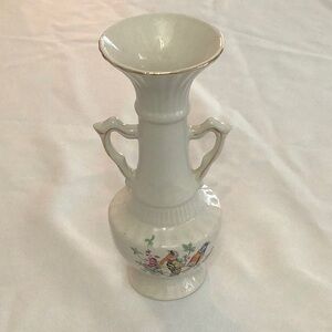 Vintage Decorative Flower vase with Bird and Flower design.